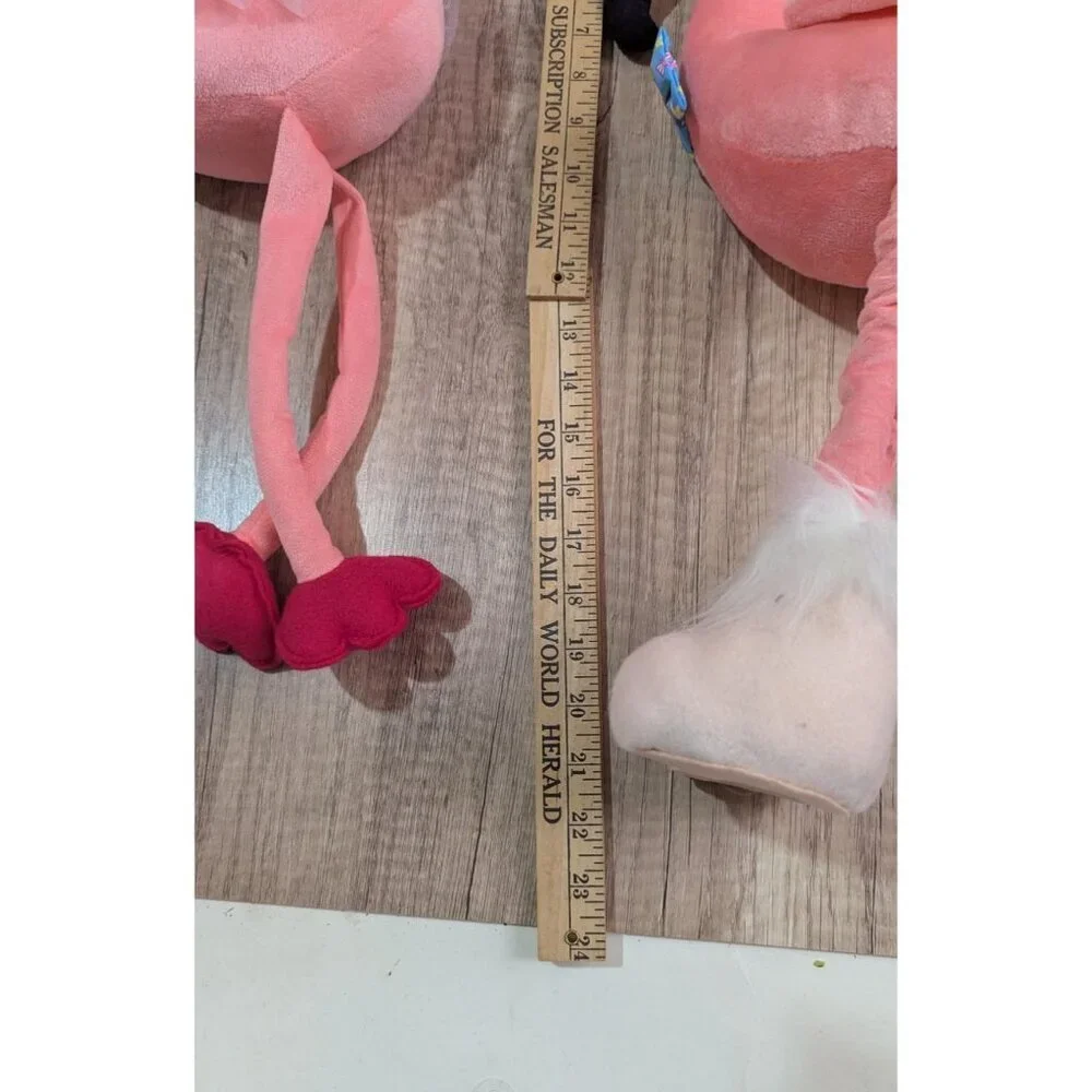 Pink Flamingo Plush Stuffed Animal‎ Set Top Hat Tutu Tropical Decor 22 Inch